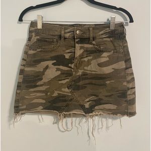 Express Camo Jean Skirt